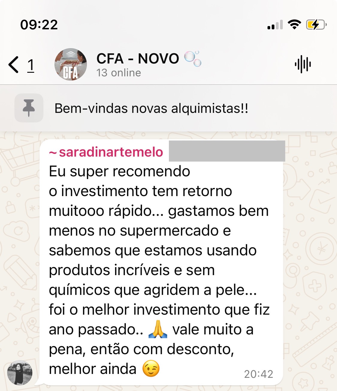 Depoimento de aluna sobre o Método AGS